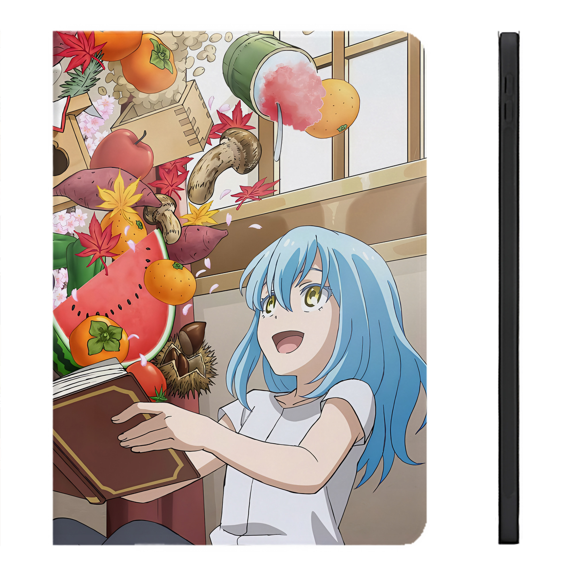 （画像用） 転スラ Regarding Reincarnated to Slime IPadケース ペンホルダー付き ブックスタイルデザイン